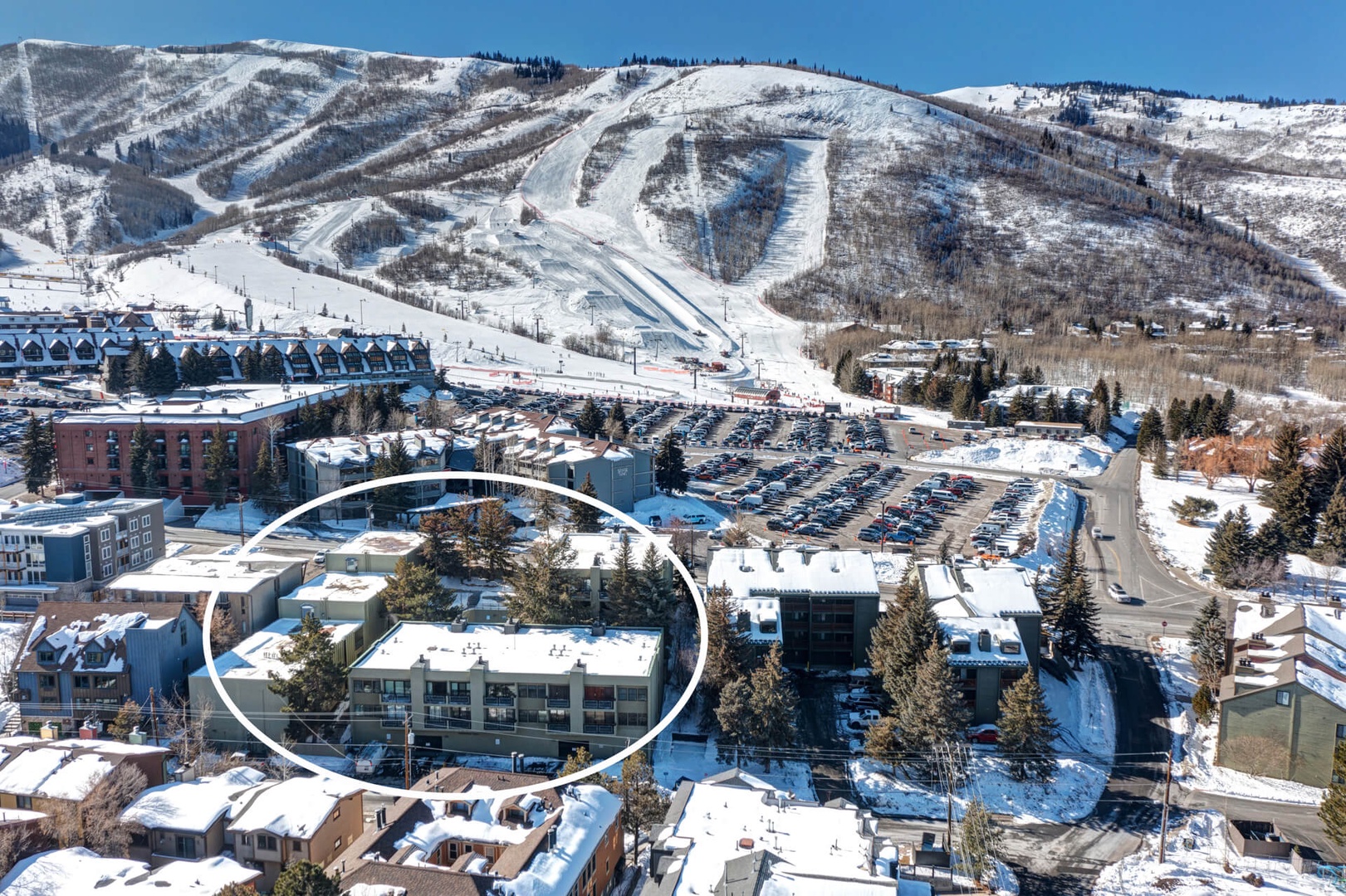 This shows how close our condo in Park City is to the base of the PCMR mountain. Main Street, Old Town and Deer Valley are all a short and free bus ride away.